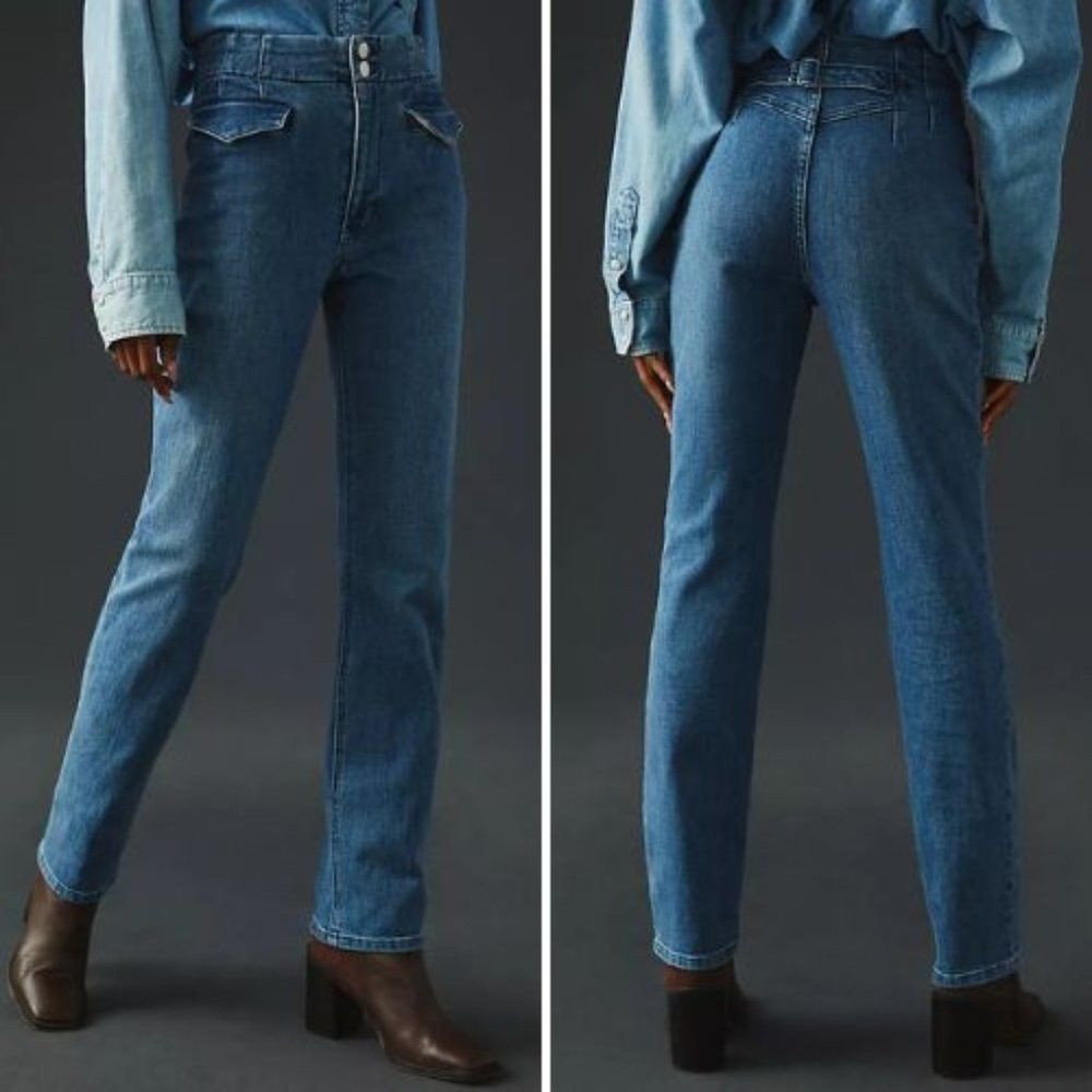NWT Anthropologie Maeve Bombshell Slim Straight Jeans | 32